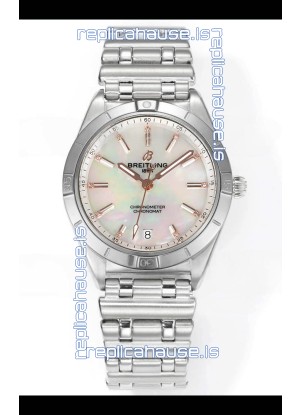 Breitling Chronomat 36MM Stainless Steel Casing 1:1 Mirror Replica Watch Pearl Dial