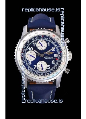 Breitling Navitimer Chronograph 41MM Swiss Replica Watch Blue Dial in 904L Steel Casing