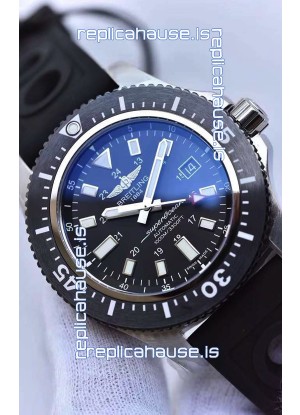 Breitling SuperOcean 44 Special Steel - Mariner Blue Swiss Replica Watch with Rubber Strap