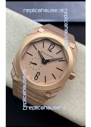 Bvlgari Octo Finissmo Edition 1:1 Mirror Replica Sandblasted Rose Gold Casing