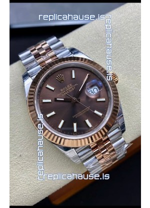 Rolex Datejust 126331 41MM ETA 3235 Swiss 1:1 Mirror Replica Watch in Rose Gold 904L Steel - 1:1 Mirror