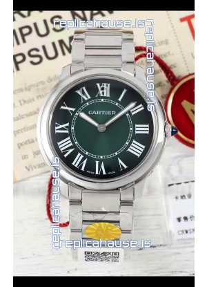 Cartier Ronde Must 36MM Swiss Quartz Green Dial 1:1 Mirror Swiss Replica Watch 