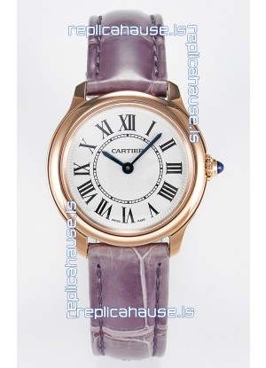 Ronde Louis Cartier Super Clone 29MM Rose Gold Watch in Swiss Quartz Movement