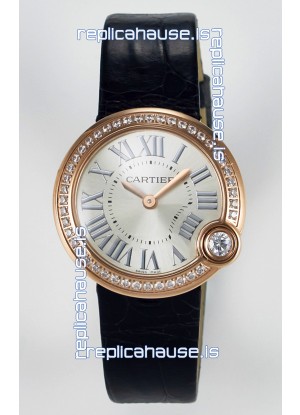 Ballon Blanc De Cartier Super Clone Watch 30MM in Rose Gold Casing