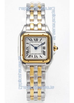 Cartier PANTHERE 22MM Super Clone Edition Watch 2 Tone Yellow Gold White Dial