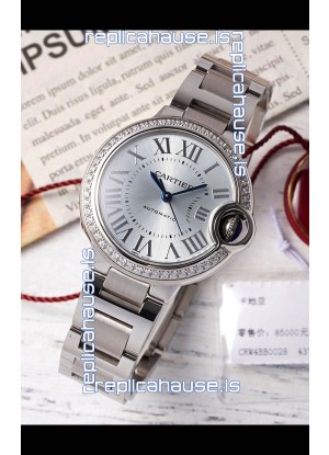Ballon De Cartier Swiss Automatic Steel Dial Mirror Quality 33MM in Stainless Steel 