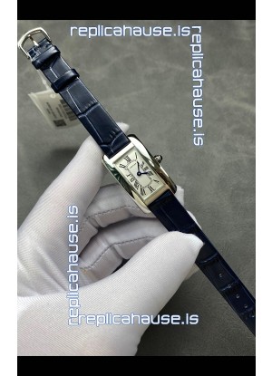 Cartier Tank Americaine Ladies Swiss Quartz Watch 1:1 Mirror Replica Steel Casing