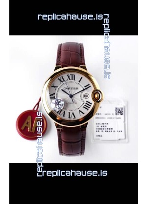 Ballon De Cartier Swiss Automatic 1:1 Mirror Quality 42MM in Yellow Gold Casing