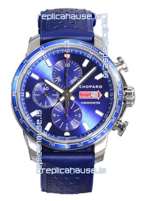 Chopard Mille Miglia GTA Chronograph Blue Dial - Steel Casing 1:1 Mirror Replica Watch 