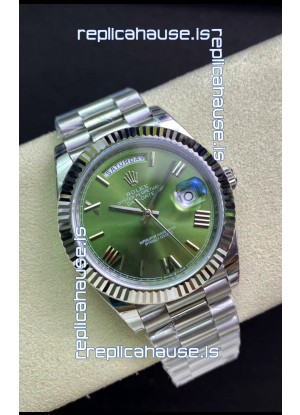 Rolex Day Date Presidential M228239-0033 904L Steel 40MM - Olive Green Dial 1:1 Mirror Quality Watch