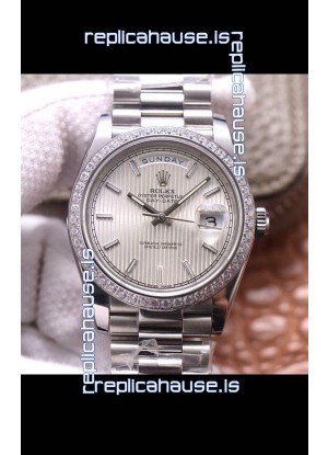 Rolex Day Date Presidential 904L Steel 40MM - Steel Dial 1:1 Mirror Quality Watch