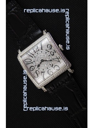 Franck Muller Master of Sqaure Ladies Quartz Replica Watch in Steel Case