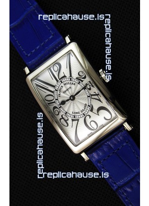 Franck Muller Long Island Ladies Replica Watch in Swiss Quartz Movement Blue Strap 