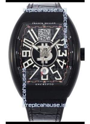 Franck Muller Vanguard Encrypto BTC V45 PVD Casing Swiss Replica Watch