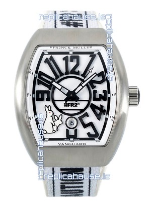Franck Muller "Fr2nck" Vanguard Rabbit Edition Swiss Replica Watch in Steel Casing