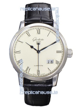Glashütte Senator Excellence Panorama Date Stainless Steel 1:1 Mirror Replica Watch 