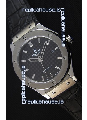 Hublot Classic Fusion Titanium Carbon Dial Swiss Replica Watch - 1:1 Mirror Replica