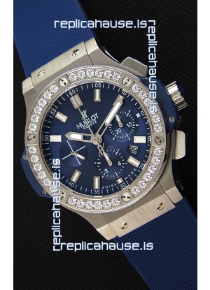 Hublot Big Bang Blue Steel Blue Dial Swiss Replica Watch 1:1 Mirror Replica