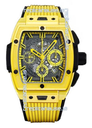 Hublot Spirit of Bang Yellow Magic Edition Watch in PVD Titanium Casing - 42MM Swiss Replica