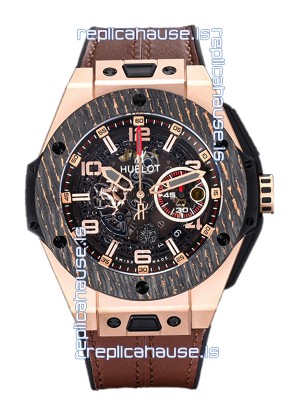 Hublot Big Bang F1 "King Carbon Gold" Edition Chronograph Swiss Replica Watch 