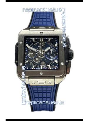 Hublot Square Bang Unico Titanium Blue Chronograph Watch 1:1 Mirror Replica