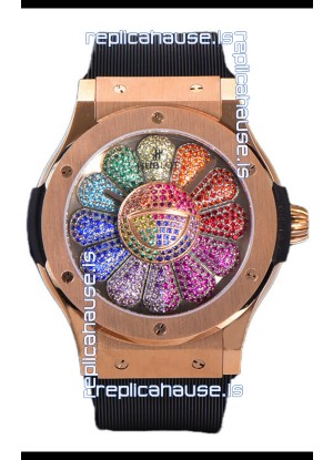 Hublot Classic Fusion Takashi Murakami Rose Gold Edition Swiss Watch 1:1 Mirror Replica