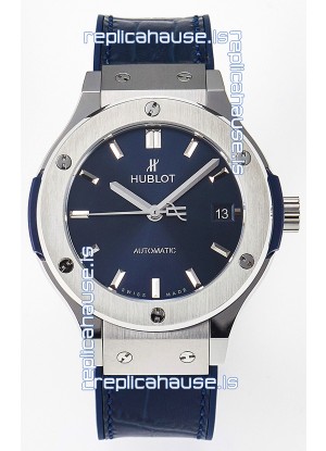 Hublot Super Clone Classic Fusion Titanium 38MM 1:1 Mirror Replica Watch Blue Dial
