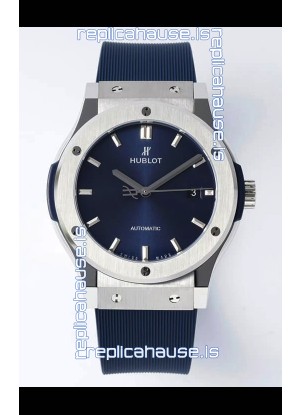 Hublot Classic Fusion Steel Blue Dial 42MM Swiss Replica Watch 1:1 Mirror Quality