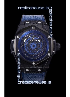 Hublot Big Bang One Click Sang Bleu 1:1 Mirror Replica in Ceramic Casing - 45MM Blue Dial