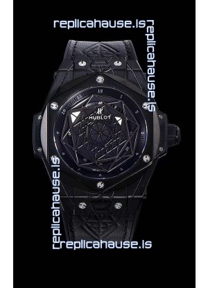Hublot Big Bang One Click Sang Bleu 1:1 Mirror Replica in Ceramic Casing - 45MM Black Dial