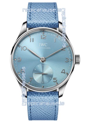 IWC Portugieser Automatic 40 IW358402 Blue Dial in White Gold 1:1 Mirror Replica Watch 