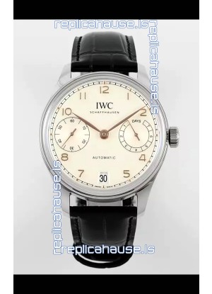 IWC Super Clone Portugieser Swiss 1:1 Mirror Replica Watch White Dial Steel Case Watch