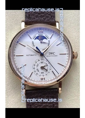 IWC IW359002 Portofino Complete Calendar Rose Gold Swiss Replica Watch 