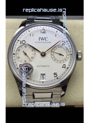 IWC Super Clone Portugieser Swiss 1:1 Mirror Replica Watch White Dial Steel Case Watch
