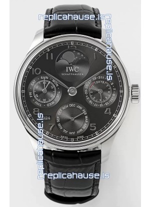 IWC Portuguese Perpetual Calendar 904L Steel Swiss Replica Watch REF. IW503301