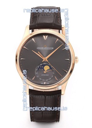 Jaeger LeCoultre Master Ultra Thin Moon Pink Gold 1:1 Mirror Replica Watch