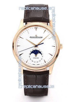 Jaeger LeCoultre Master Ultra Thin Moon Pink Gold 1:1 Mirror Replica Watch