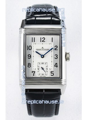 Jaeger-LeCoultre Reverso Super Clone DuoFace Black/White Steel Replica Watch 