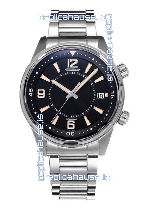 Jaeger LeCoultre Polaris Date Black Dial Steel Strap 1:1 Mirror Replica Watch 42MM