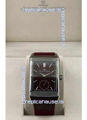 Jaeger-LeCoultre Reverso DuoFace Steel Casing Watch Red Dial in Swiss Automatic Movement