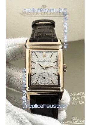 Jaeger-LeCoultre Reverso DuoFace Rose Gold Casing Watch Brown Dial in Swiss Automatic Movement