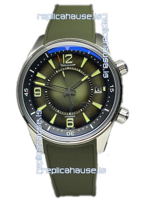 Jaeger LeCoultre Polaris Date Green Dial Rubber Strap 1:1 Mirror Replica Watch 42MM
