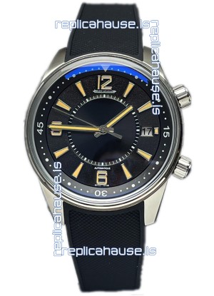 Jaeger LeCoultre Polaris Date Black Dial Rubber Strap 1:1 Mirror Replica Watch 42MM