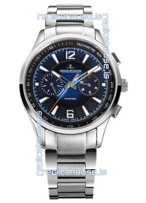 Jaeger LeCoultre Polaris Chronograph Stainless Steel Casing Blue Dial Swiss Replica Watch 