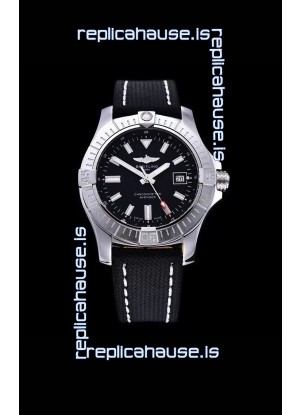 Breitling Avenger 43 Automatic Black Dial Leather 1:1 Mirror Swiss Replica Watch 
