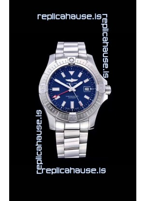 Breitling Avenger 43 Automatic Blue Dial Steel Strap 1:1 Mirror Swiss Replica Watch 