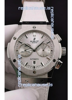 Hublot Classic Fusion Chronograph Stainless Steel Casing Silver Dial 1:1 Mirror Replica Watch 