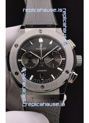 Hublot Classic Fusion Chronograph Stainless Steel Casing Grey Dial 1:1 Mirror Replica Watch 