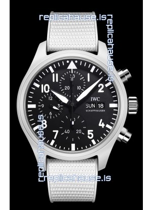 IWC Pilot's Chronograph Top Gun Ceramic IW389105 1:1 Mirror Replica in Black Dial 