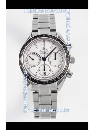 Omega Speedmaster Racing 904L Steel Chronograph 1:1 Mirror Replica in White Dial